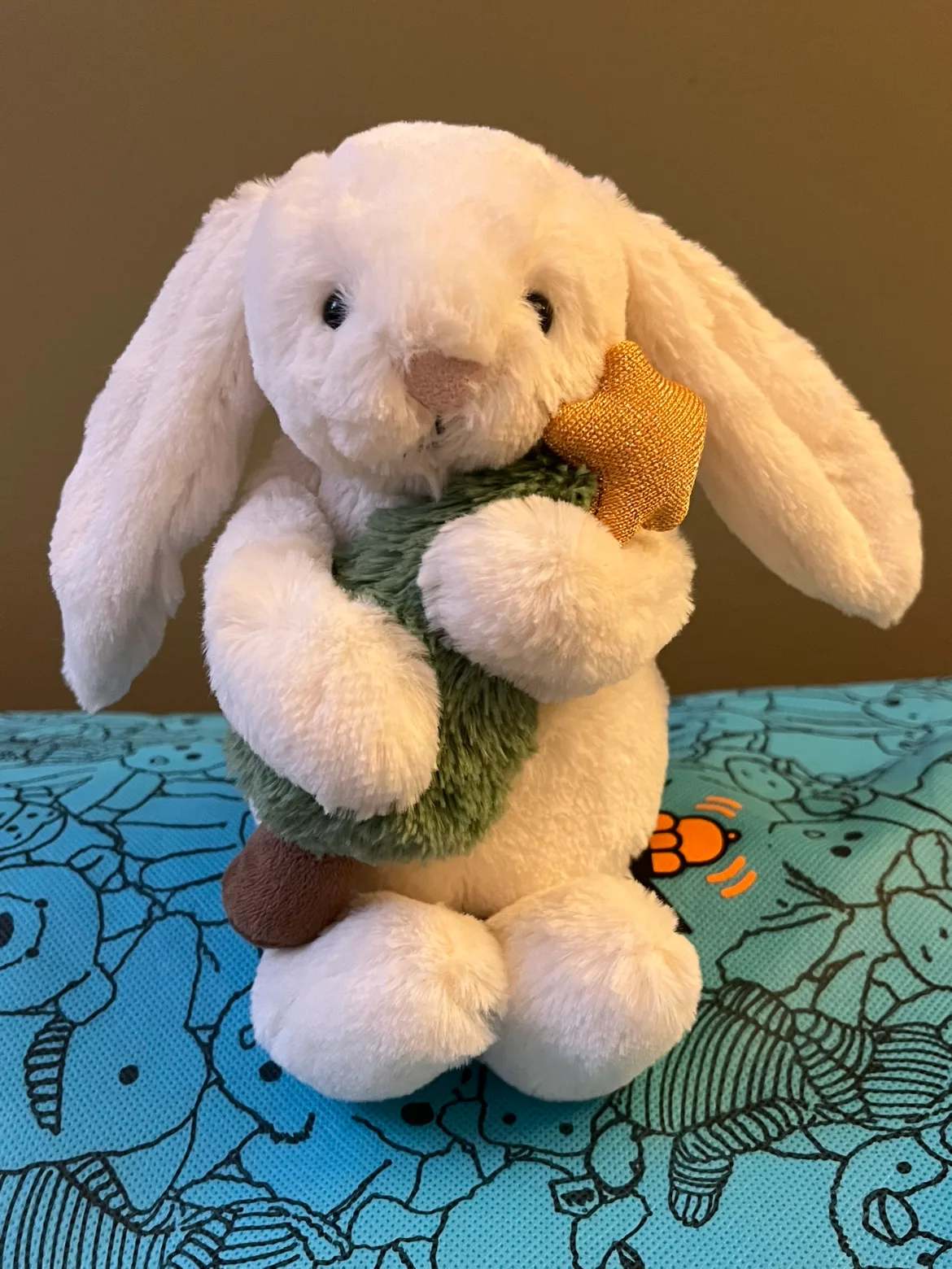 Jellycat bunny with Christmas tree