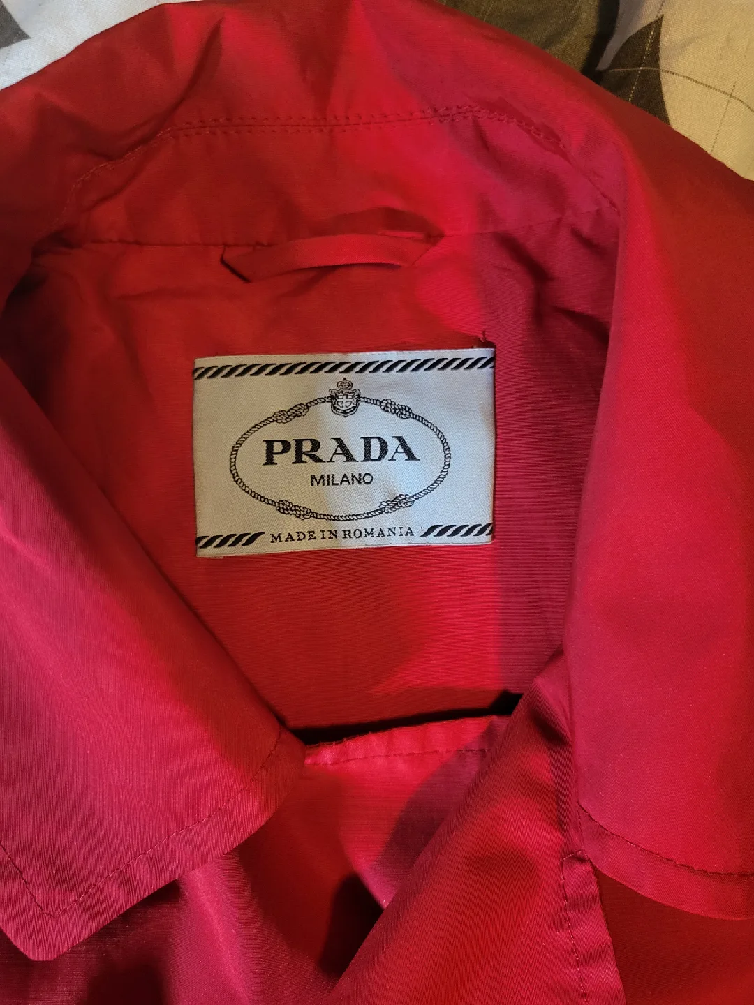 Prada Milano Red Trench Coat - Size 40 image indicator(2)