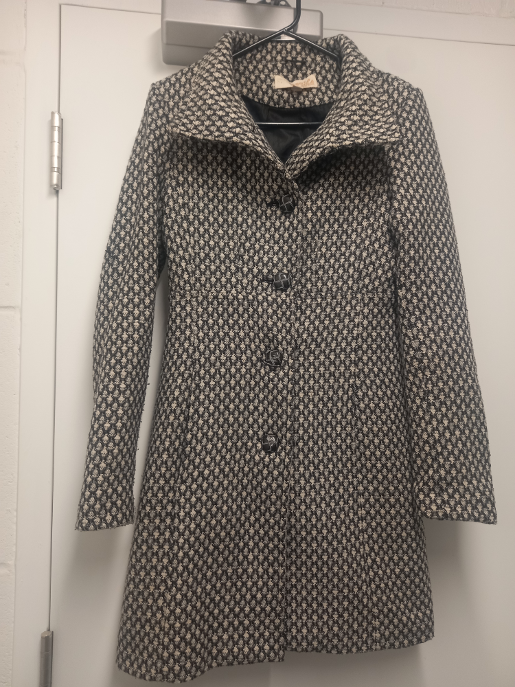 costa Blanca Patterned Wool Blend Coat