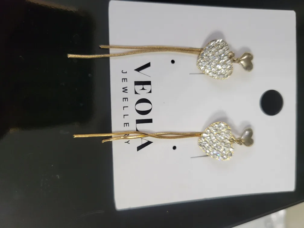 VEOLA Jewellery Heart Dangle Earrings thumbnail