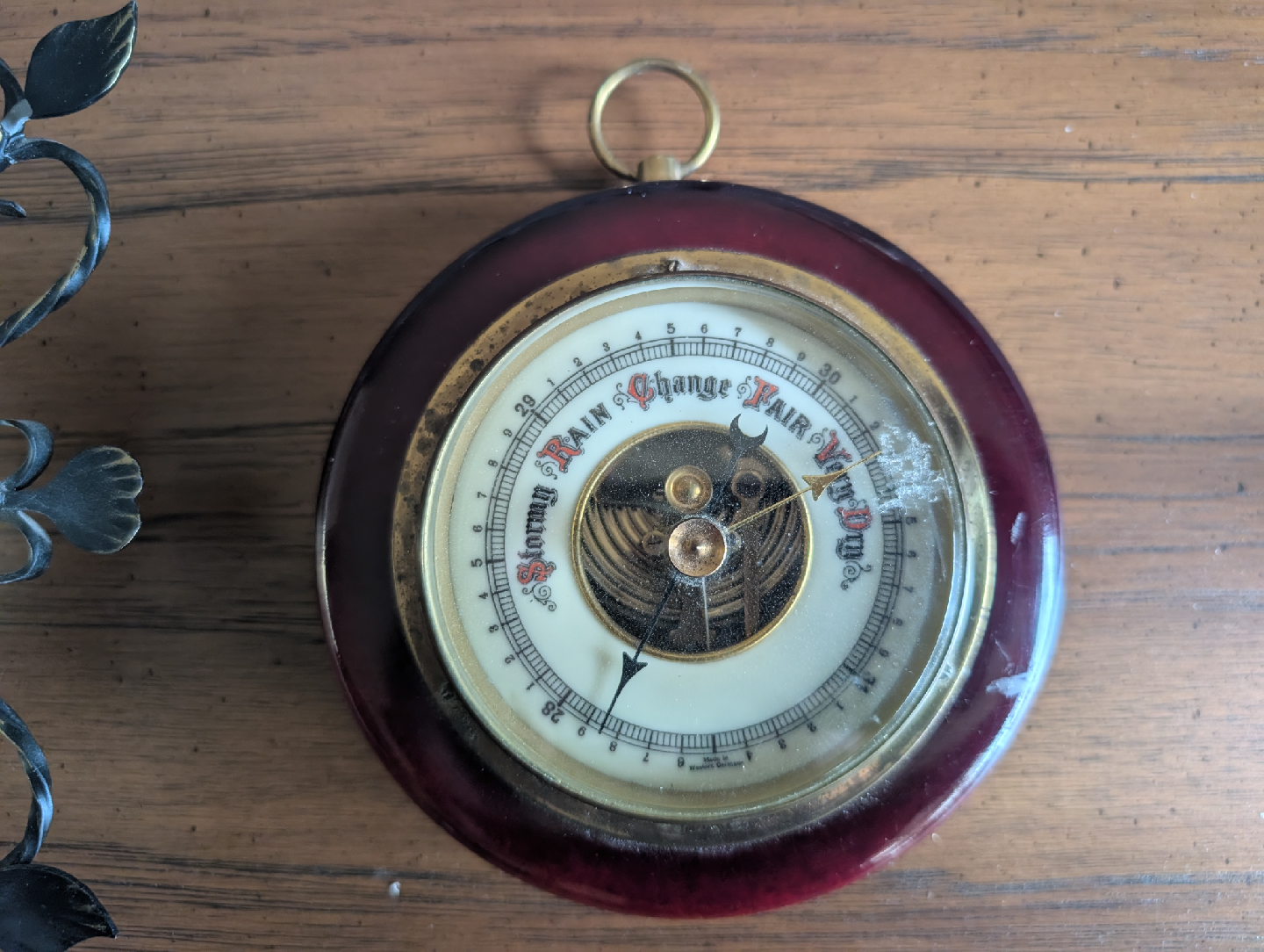 vintage set of  3 made in Germany barometers - photo 2