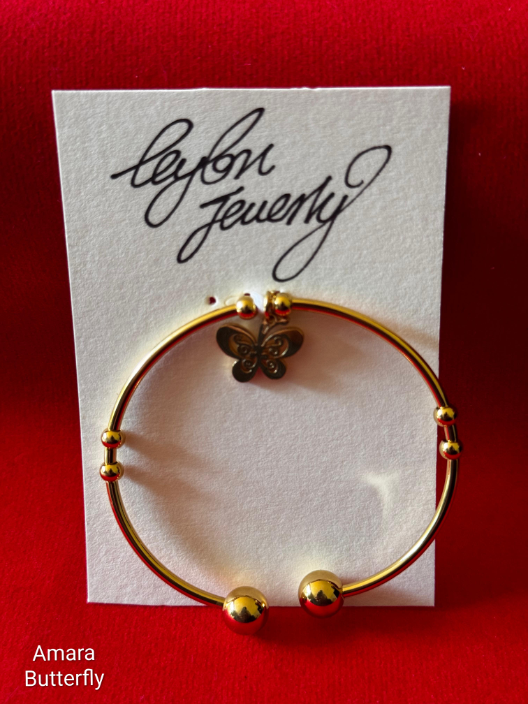 Gold plated Bangle Bracelets set - photo 3