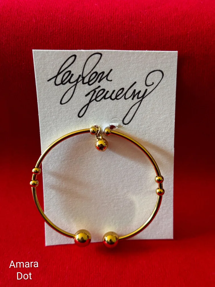 Gold plated Bangle Bracelets set image indicator(5)