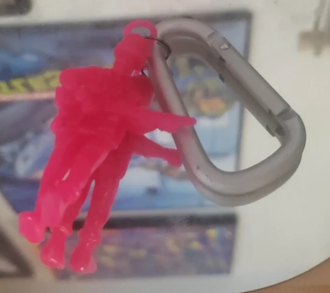 Pink Keychain with Carabiner thumbnail