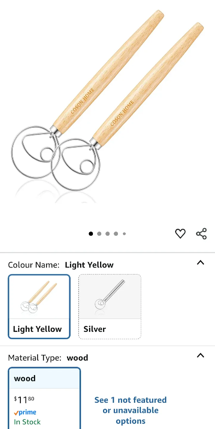 Coson Home Danish Dough Whisk image indicator(2)