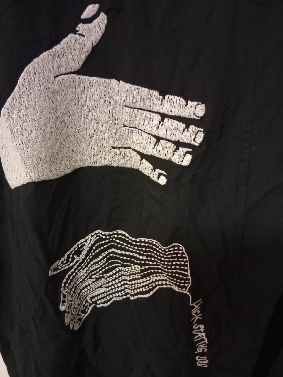 Black Sleeveless Dress with Hand Design - photo 3