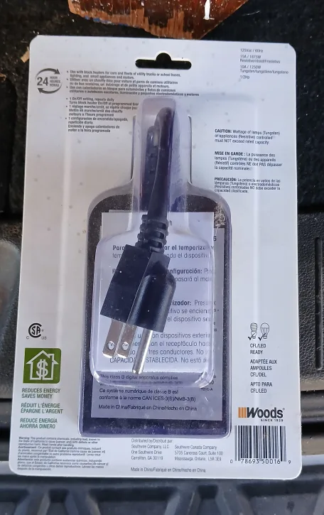 Woods Block Heater Timer - NEW image indicator(2)