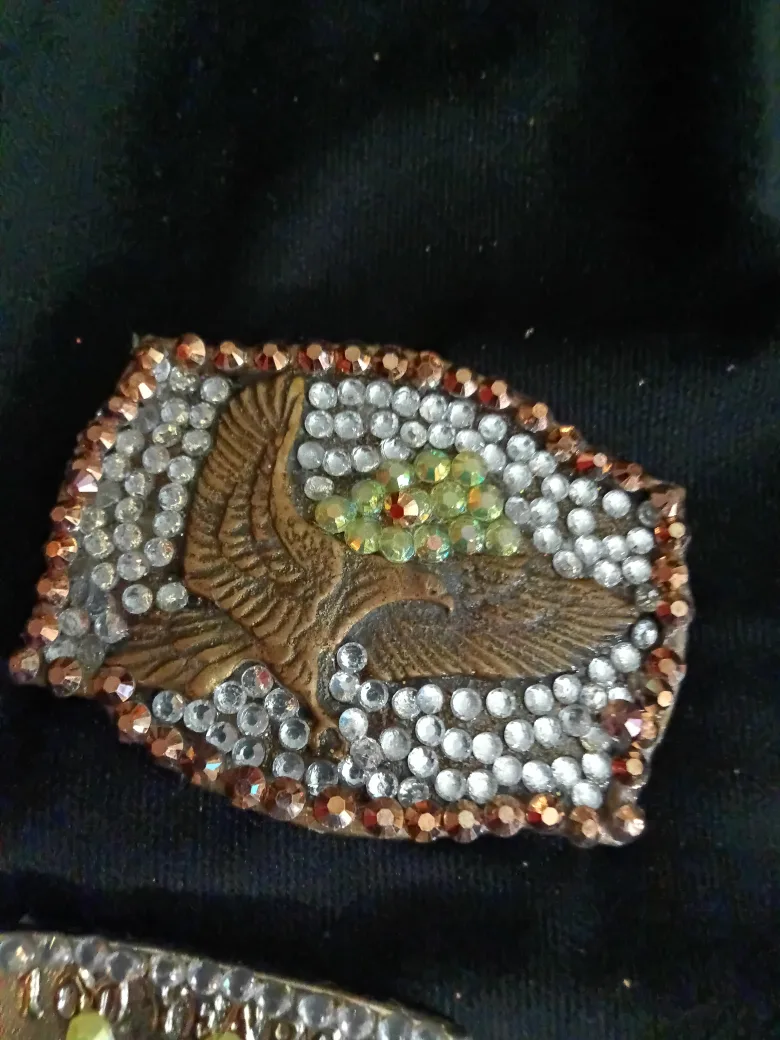 Vintage Rhinestone Belt Buckle image indicator(2)