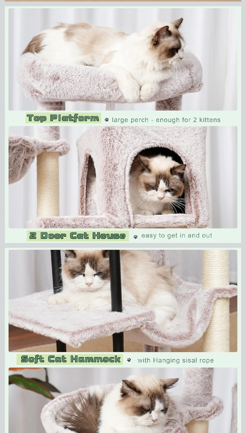 Cat Tower / Scratcher with Hammocks & Condo - photo 5