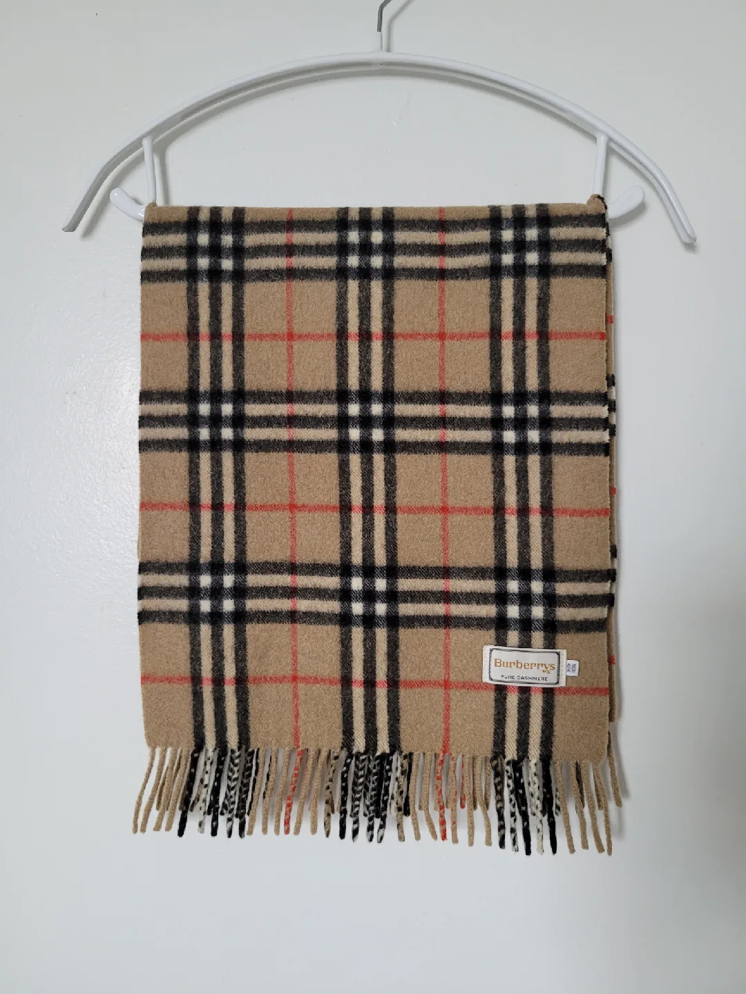 Vintage Burberry Pure Cashmere Scarf approximately 118cm thumbnail