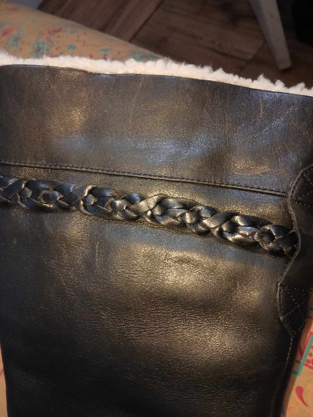UGG Black Leather Knee High Boots, Size 5 - photo 4