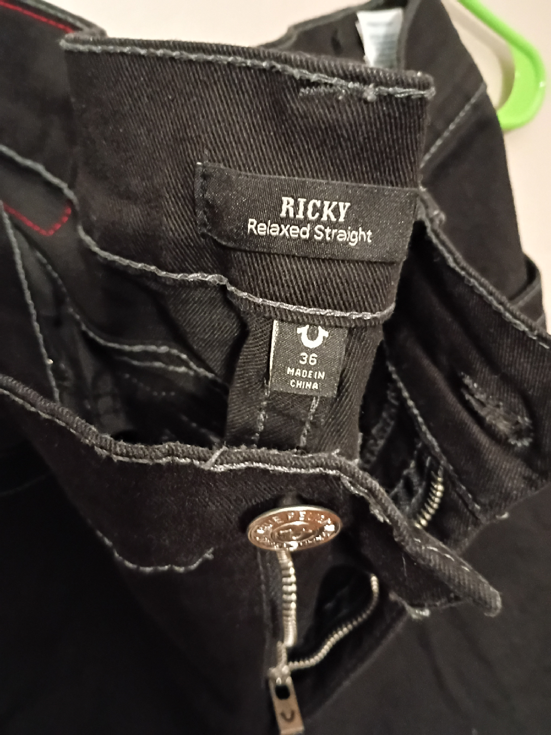 True Religion Ricky Relaxed Straight Jeans - Size 36 - photo 2