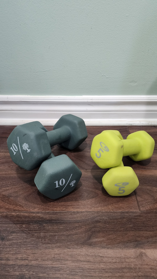 Pair of 10lb & 5lb Dumbbells