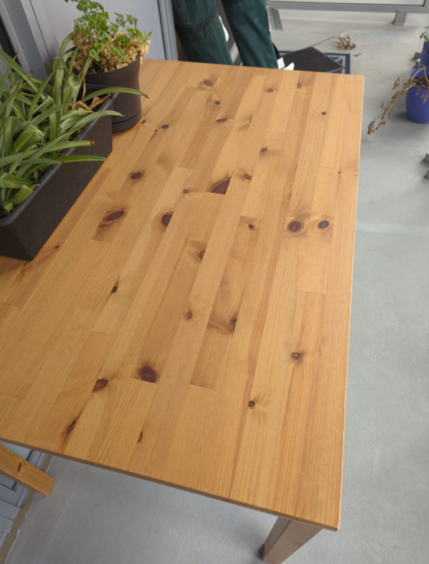 Ikea Solid Wood Dining Table with 4 Chairs - photo 2