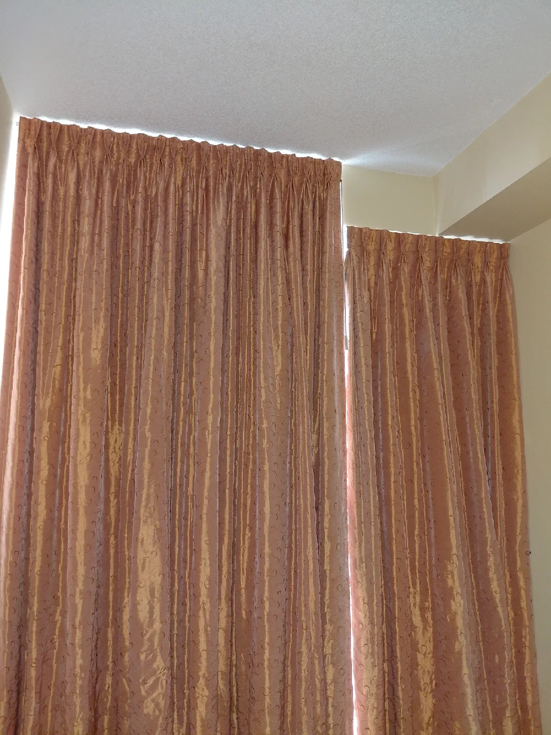 Orange Patterned Window Curtains with Blackout image indicator(2)