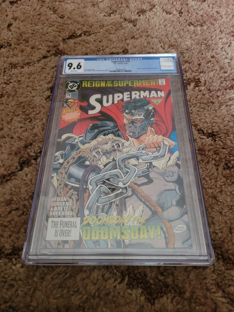 CGC 9.6 Superman #78 Reign of the Supermen Comic Book