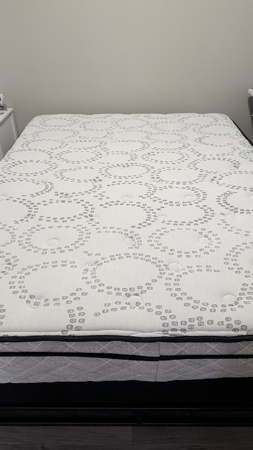 Queen Sealy Posturepedic Mattress box and metal frame