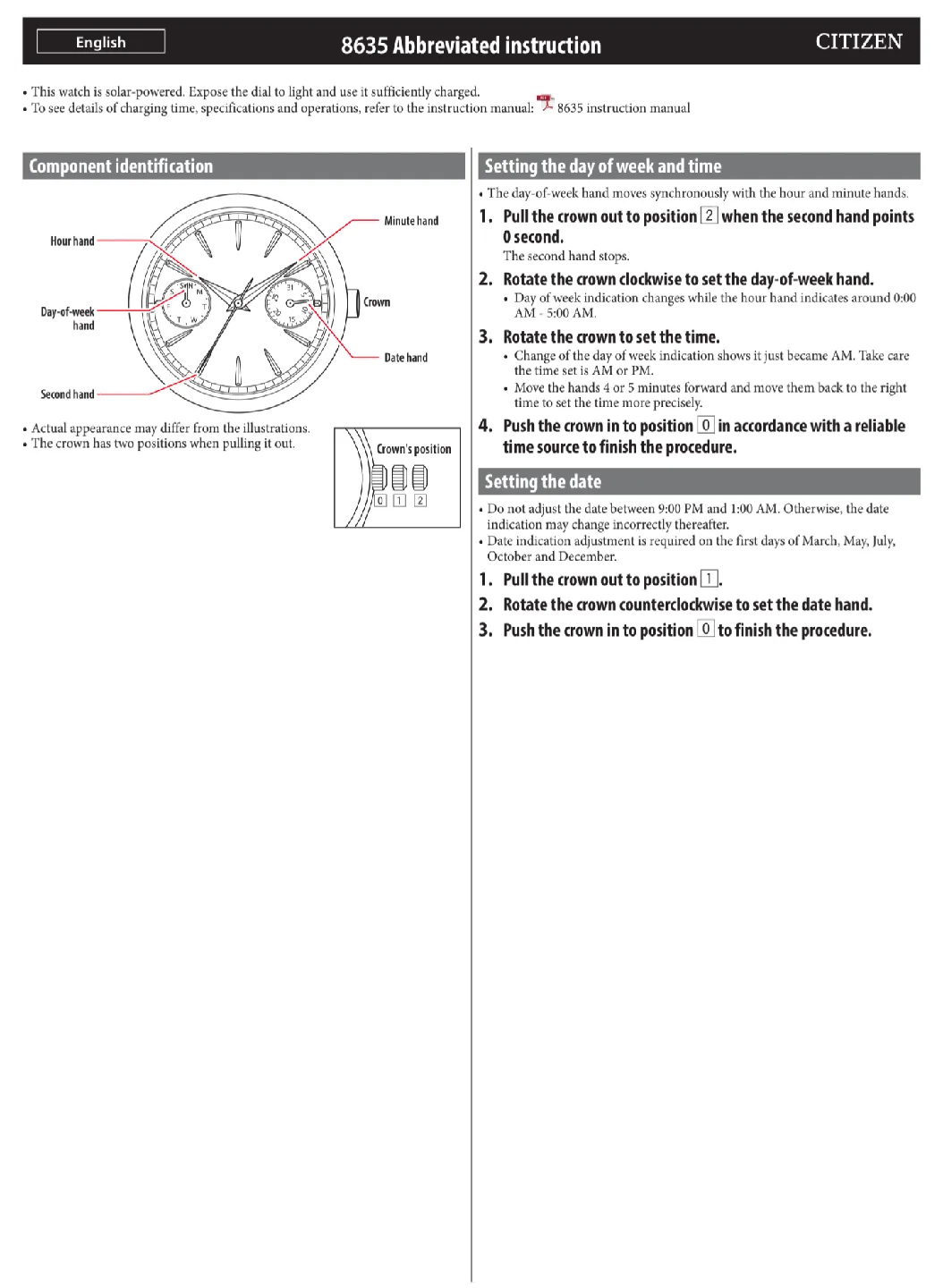 Citizen Corso AO9020-17H Eco-Drive Watch image indicator(6)