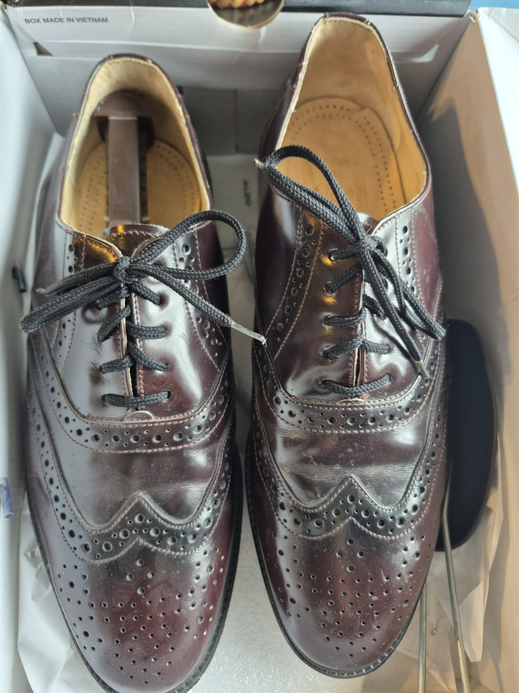 Aldo Burgundy Wingtip Dress Shoes - Size 10