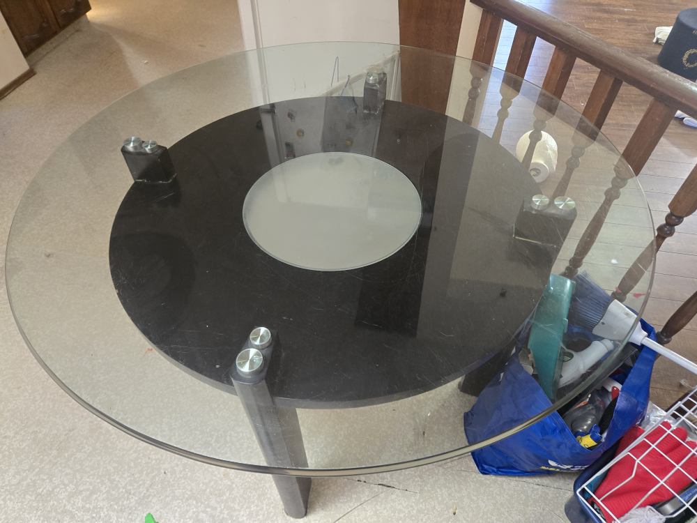 Round Glass Top Dining Table