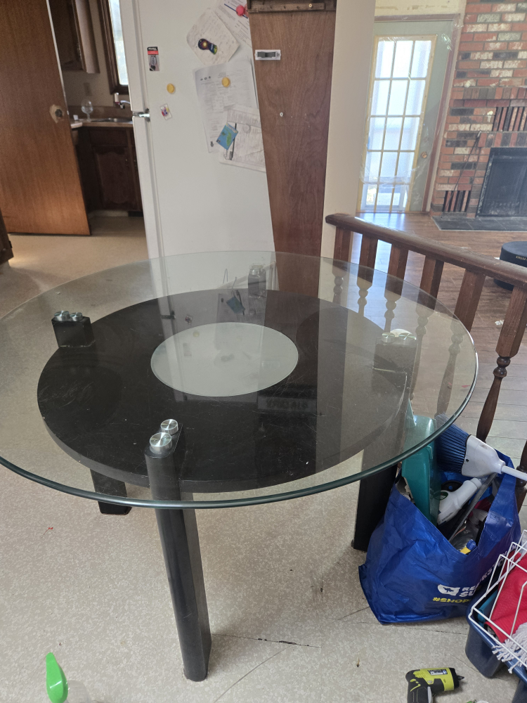Round Glass Top Dining Table - photo 2
