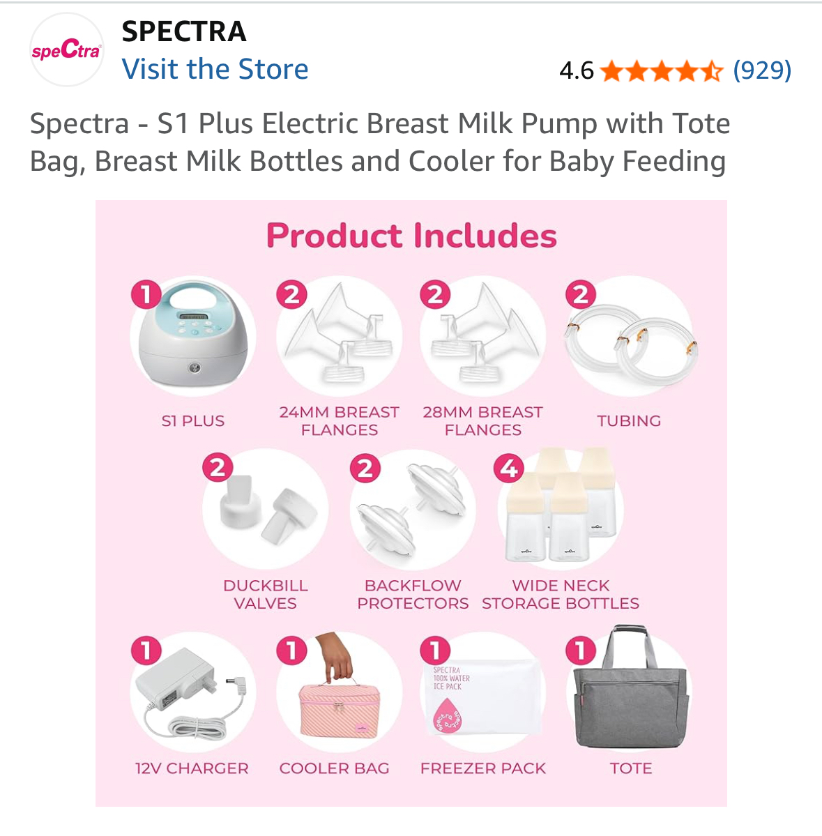 Spectra S1 Plus Electric Breast Pump - photo 2