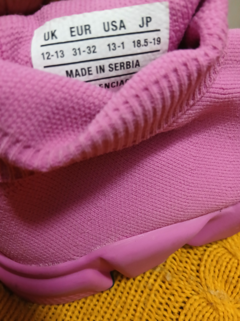 Balenciaga Pink Speed Sock Sneakers - Size US 13 - photo 3