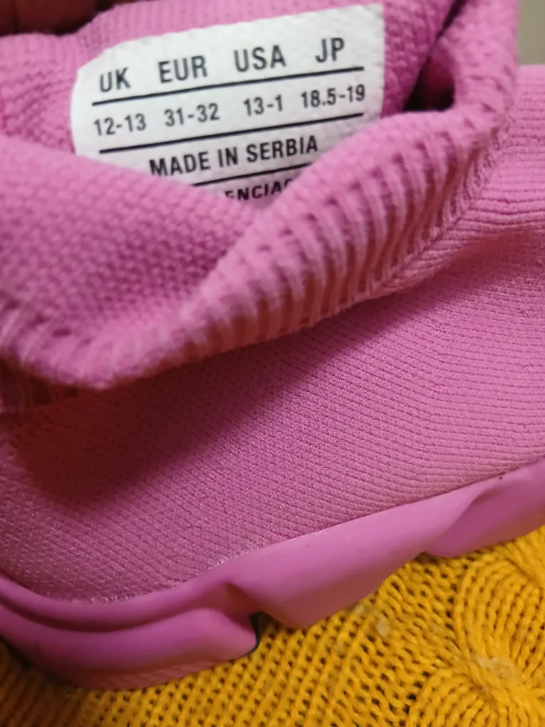 Balenciaga Pink Speed Sock Sneakers - Size US 13 image indicator(3)