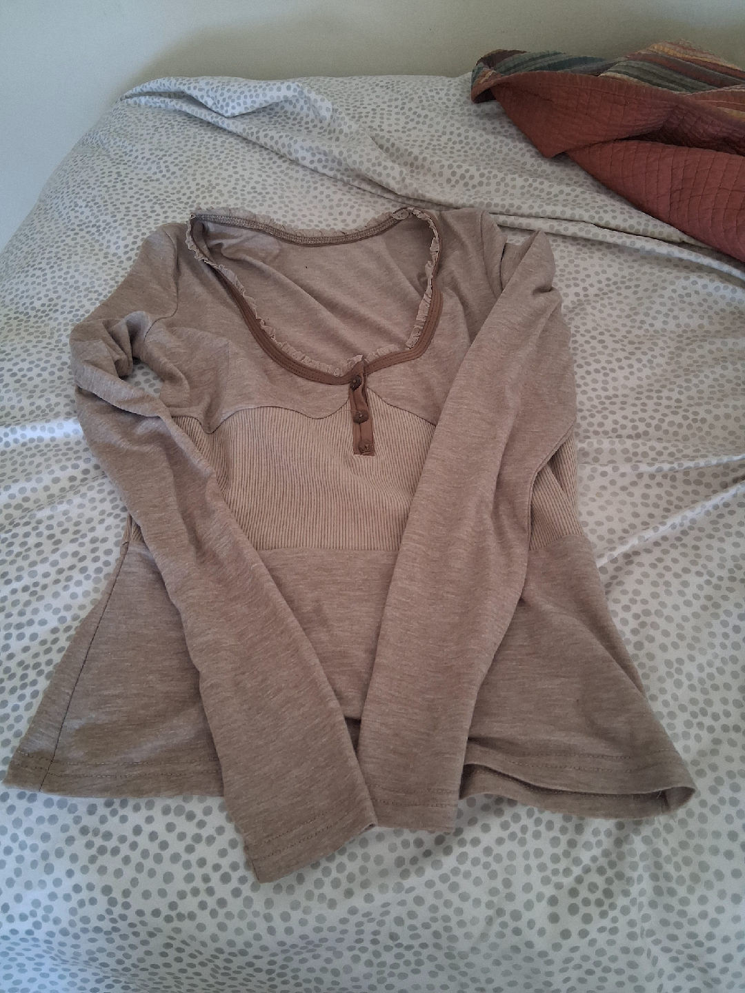 Long Sleeve Top - Beige