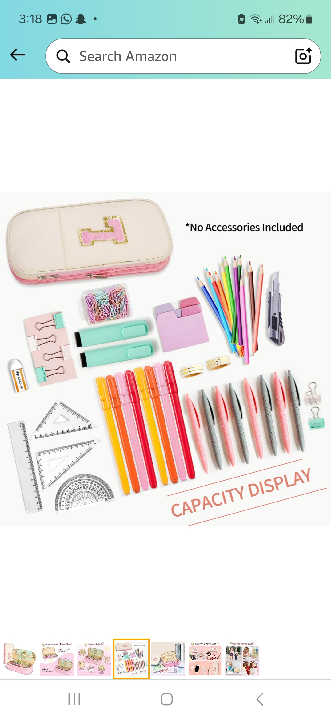 Large Capacity Pink and Cream Pencil Cases - photo 4