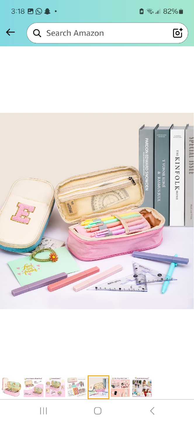 Large Capacity Pink and Cream Pencil Cases - photo 5