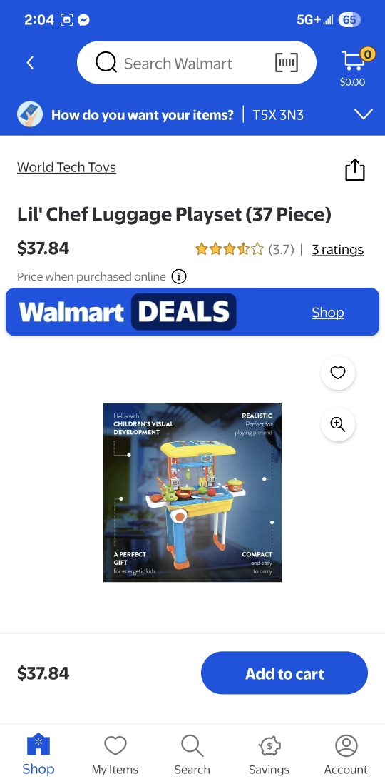 Like New Lil' Chef Luggage Playset, Kitchen Toy