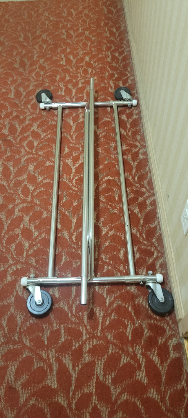 Rolling Garment Rack - Silver - photo 5