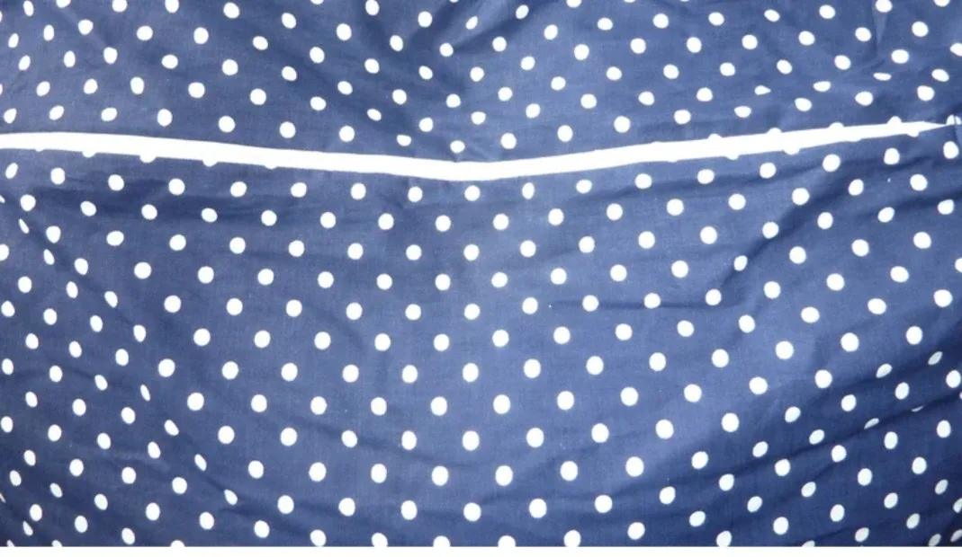 Bean Bag Chair - Navy with White Polka Dots with soft toys image indicator(4)