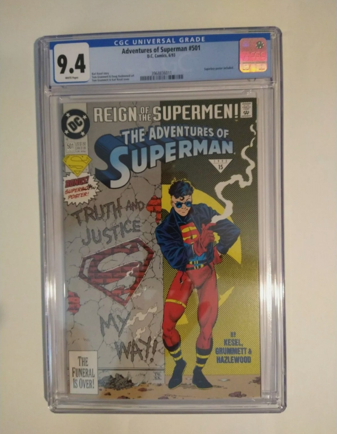Adventures of Superman #501 CGC 9.4
