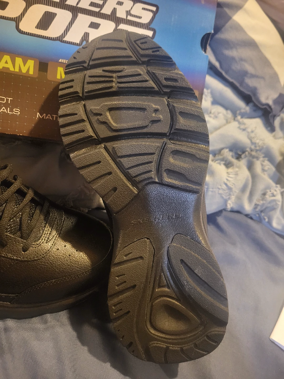 Skechers Sport Men's Black Leather Shoes, Size 9 - photo 2