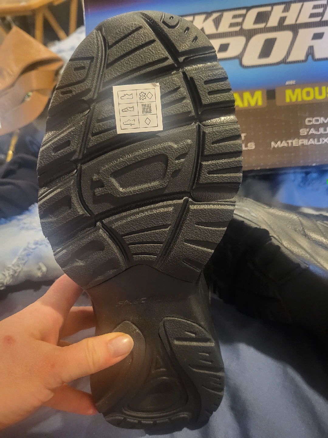 Skechers Sport Men's Black Leather Shoes, Size 9 - photo 3