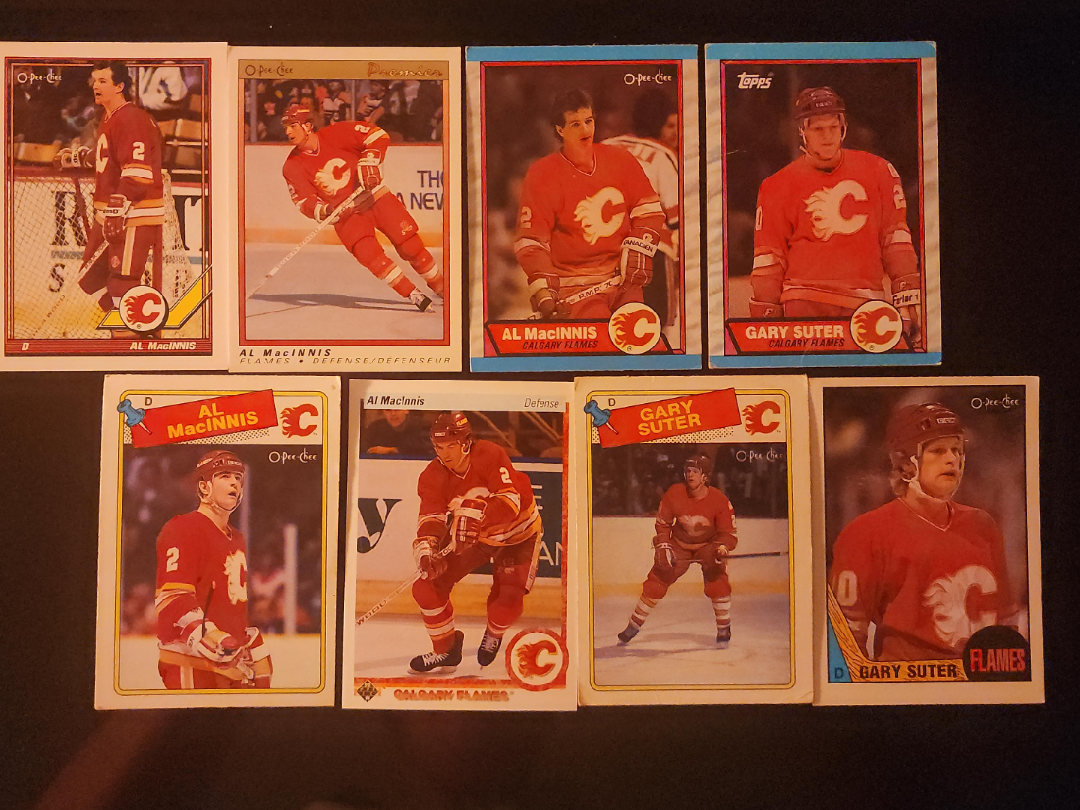 Vintage Al MacInnis & Gary Suter Calgary Flames Cards - photo 2