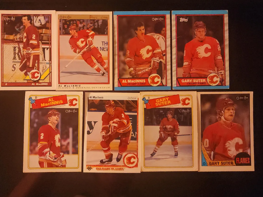 Vintage Al MacInnis & Gary Suter Calgary Flames Cards image indicator(2)