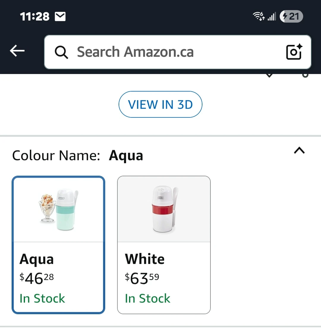 New Dash My Pint Ice Cream Maker - Aqua