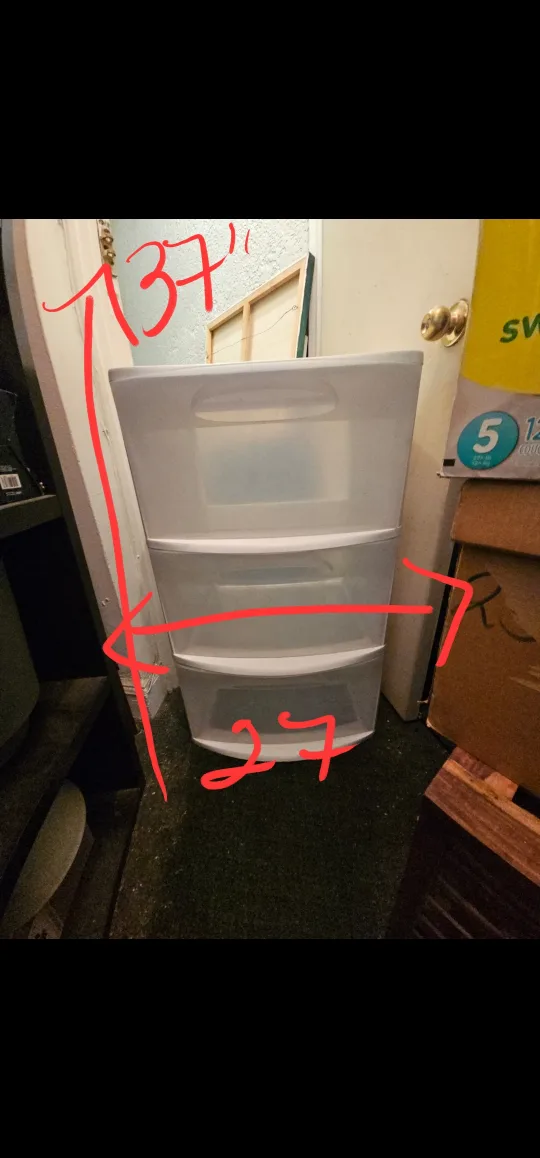 LARGE Sterilite White Storage Drawers Local Curbside Delivery image indicator(3)