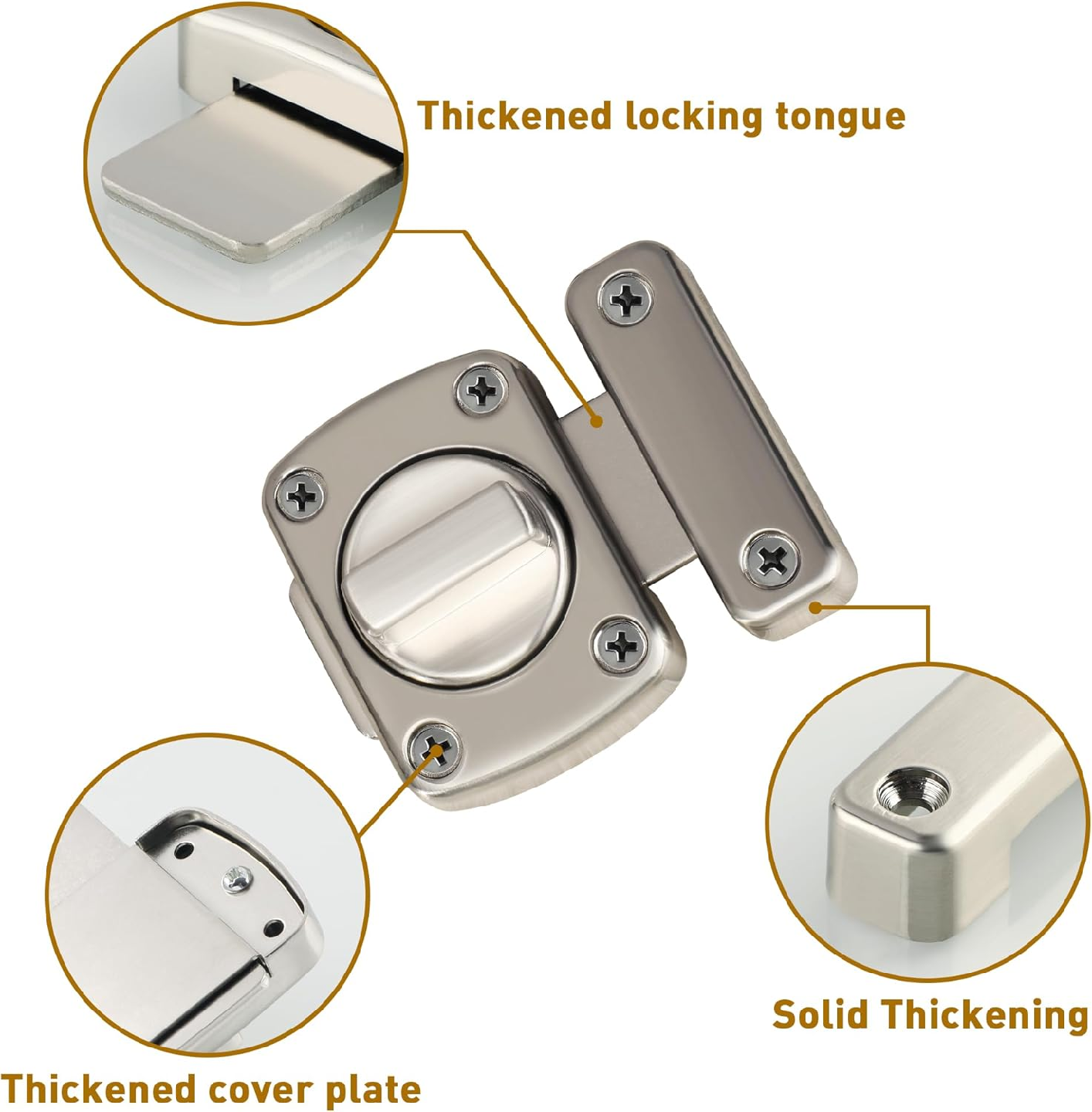 Alise Gate Latch Slide Bolt Latches Lock - photo 3