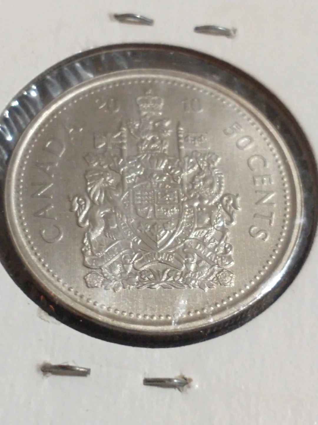 Lovely 2010 Canada specimen 50 cent piece, KM#494a, my #2011-112 image indicator(2)