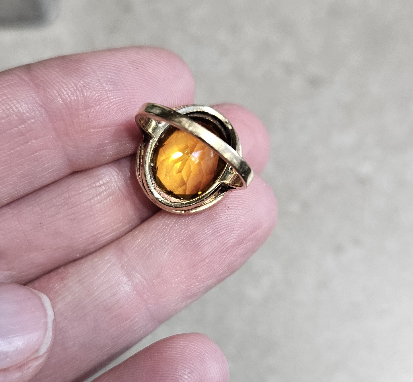Vintage 10k and citrine ring - photo 2