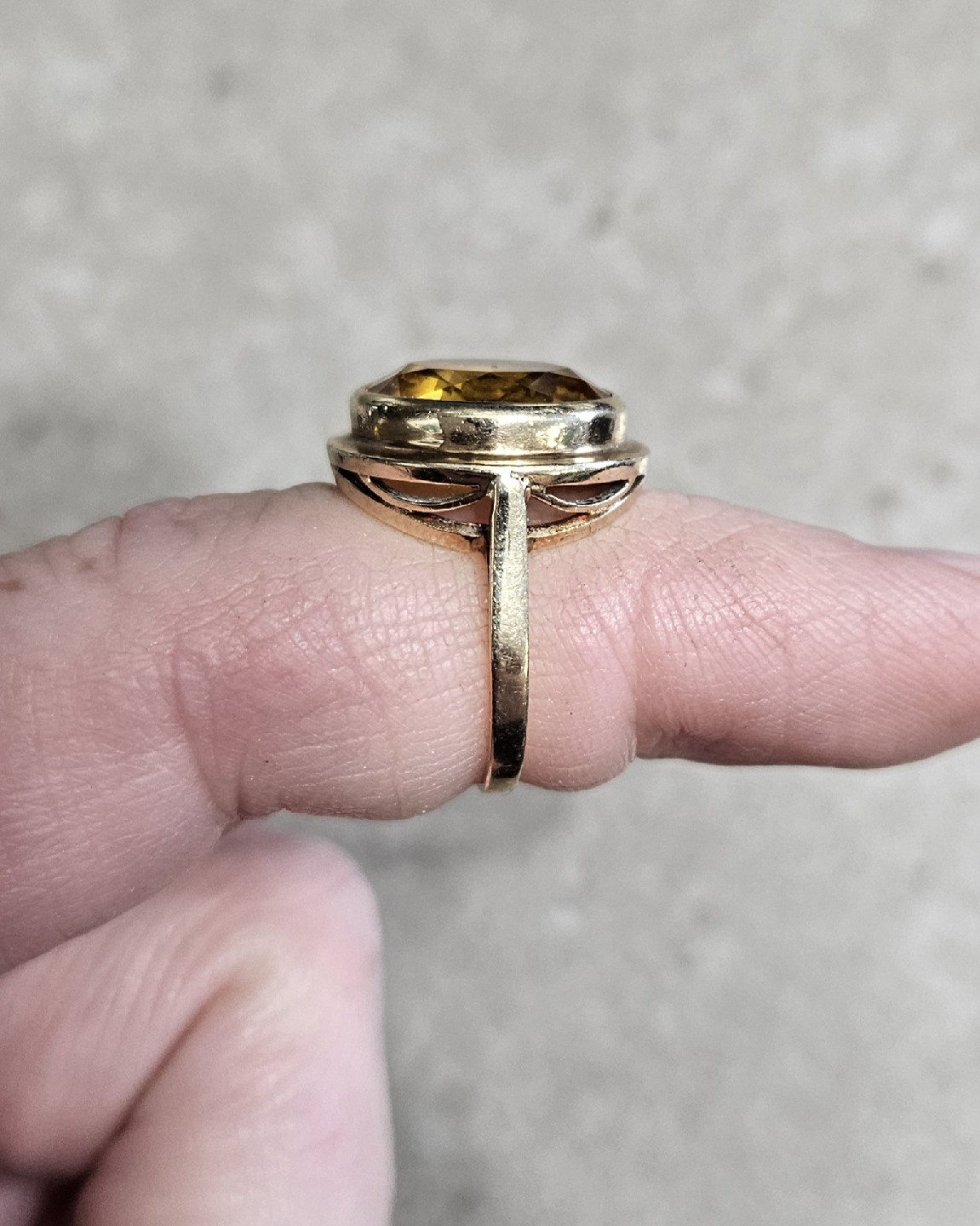 Vintage 10k and citrine ring - photo 3