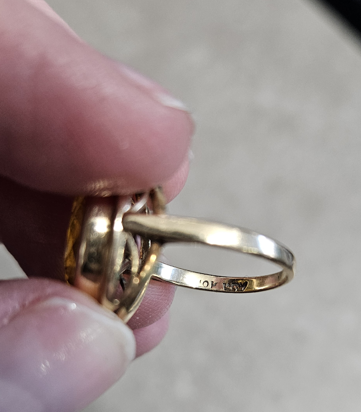Vintage 10k and citrine ring - photo 5