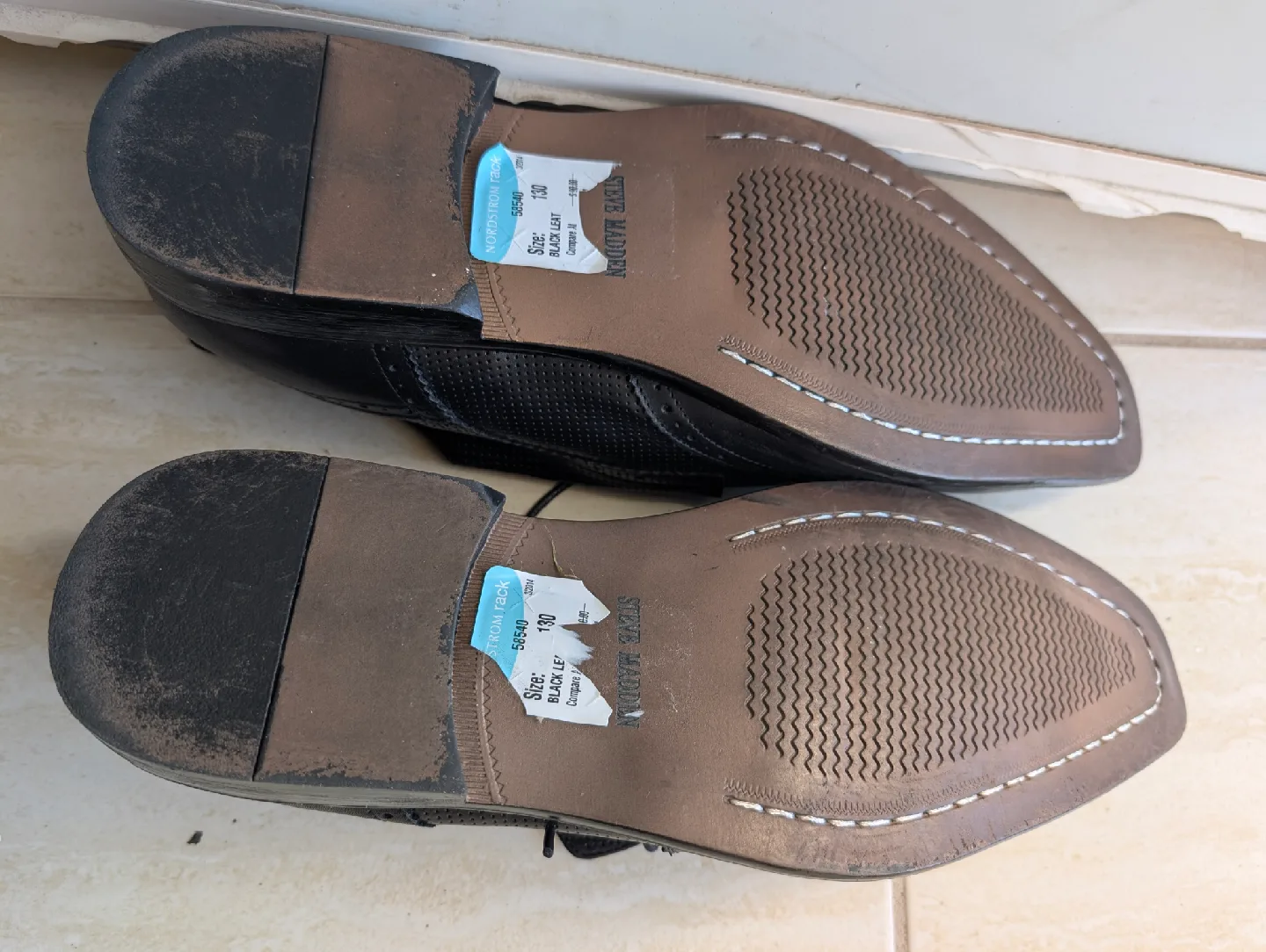 Steve Madden P-Lander Black Leather Dress Shoes - Size 13 image indicator(6)