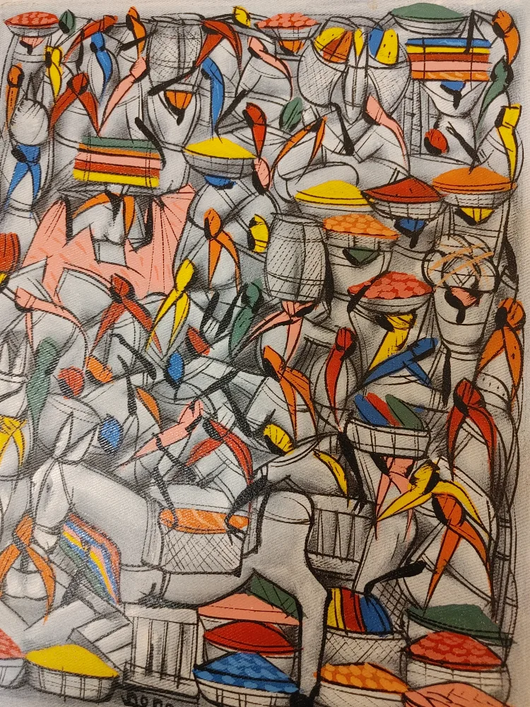 Abstract Market Scene Painting image indicator(3)