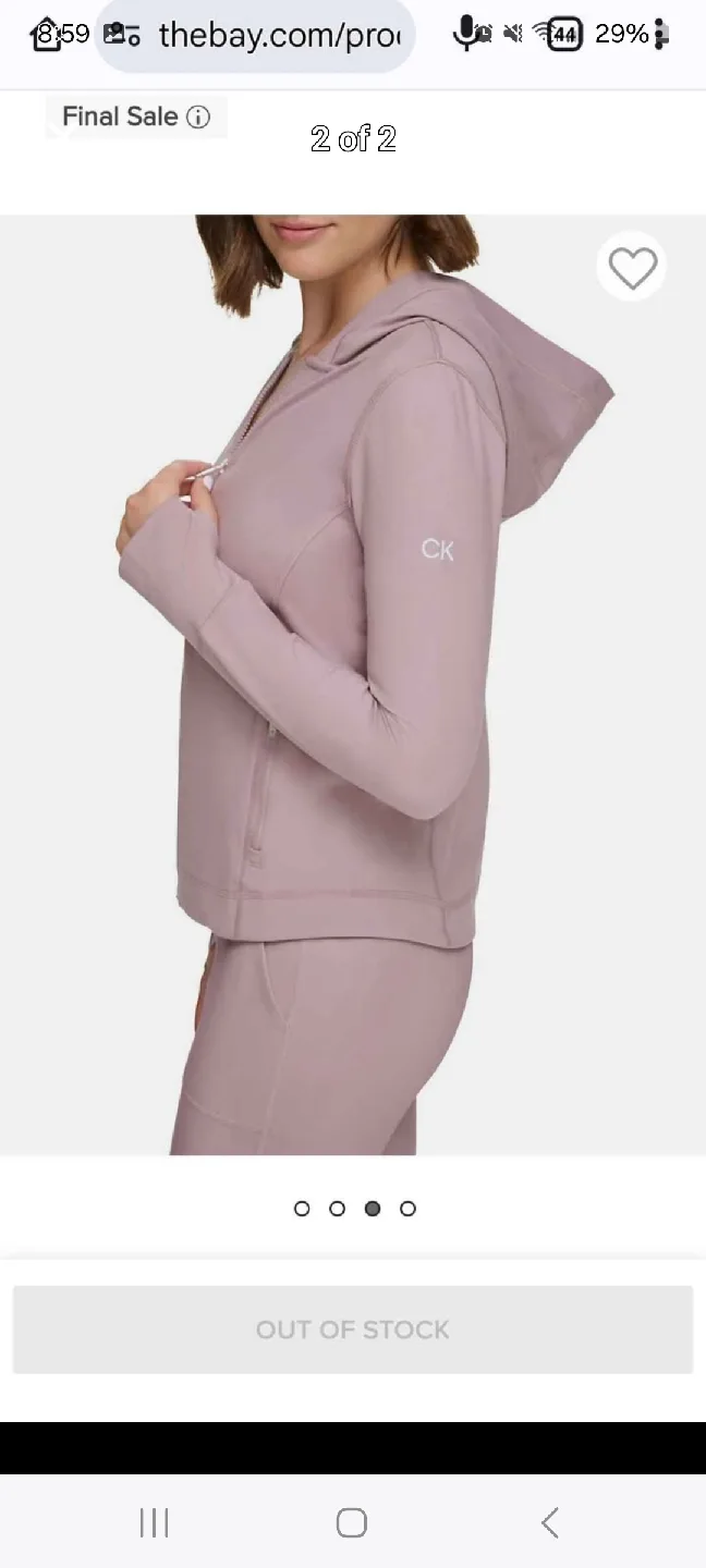 Calvin Klein CK Lavender Hoodie dusty pink lilac image indicator(2)
