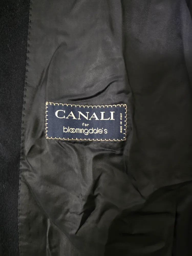 Canali Men's Dark Navy oversized Overcoat (Size XL) image indicator(3)